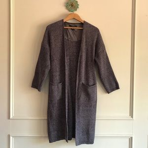 Long gray chenille robe, size M